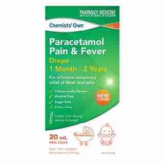Chemists' Own Children's Pain & Fever 1M - 2Yrs 20mL