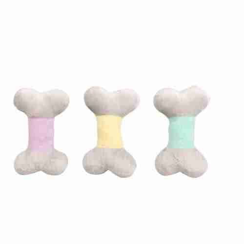 Puppy Plush Bones Toy 15cm Yellow, Pink, Tiffany