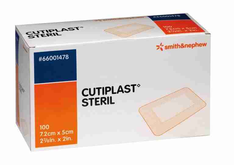 Cutiplast Adhesive Fabric Dressing 7.2cm X 5cm 100 Pack
