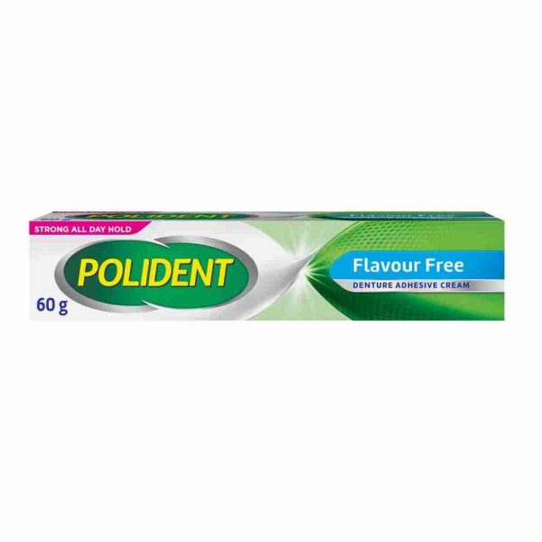 Polident Denture Adhesive Cream Flavour Free 60G