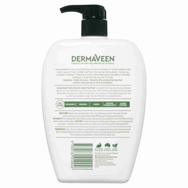 Dermaveen Daily Nourish Soap - Free Wash For Dry & Sensitive Skin 1L