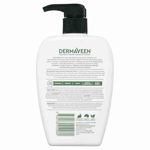 Dermaveen Daily Nourish Soap - Free Wash For Dry & Sensitive Skin 500ml