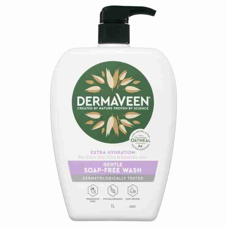 Dermaveen Extra Hydration Gentle Soap – Free Wash For Extra Dry, Itchy & Sensitive Skin 1L