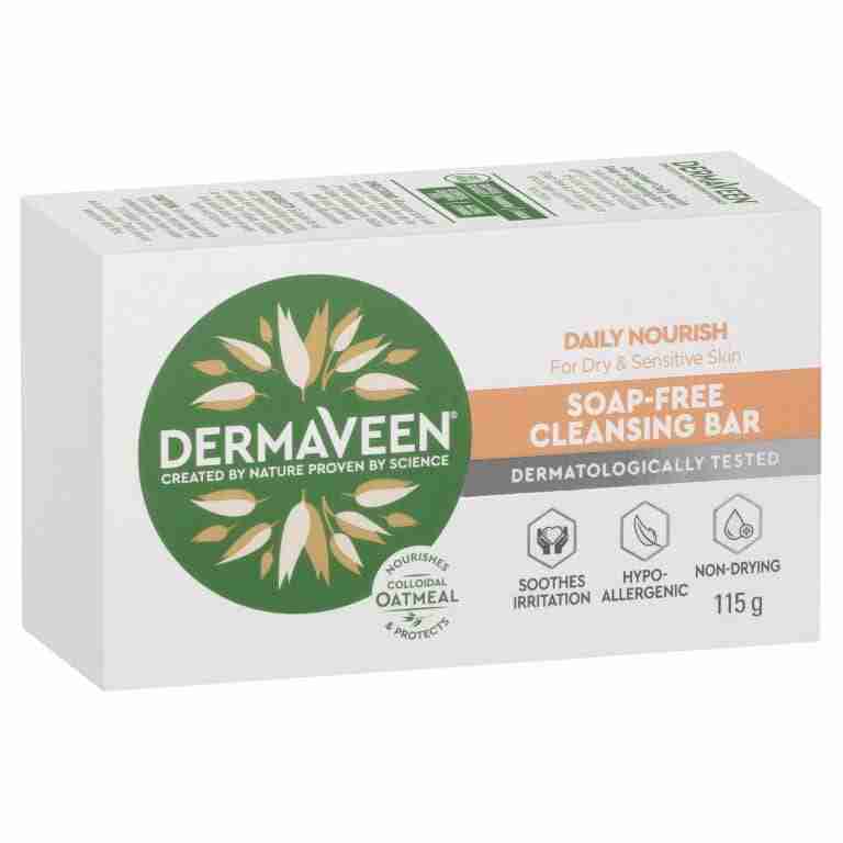 Dermaveen Daily Nourish Soap – Free Cleansing Bar For Dry & Sensitive Skin 115G