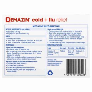 Demazin Cold & Flu Relief 48 Tablets - Image 3