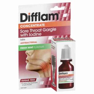 Difflam Antibacterial Sore Throat Gargle With Iodine Concentrate 15ml