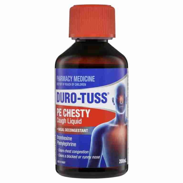 Duro – Tuss Pe Chesty Cough Liquid + Nasal Decongestant 200ml