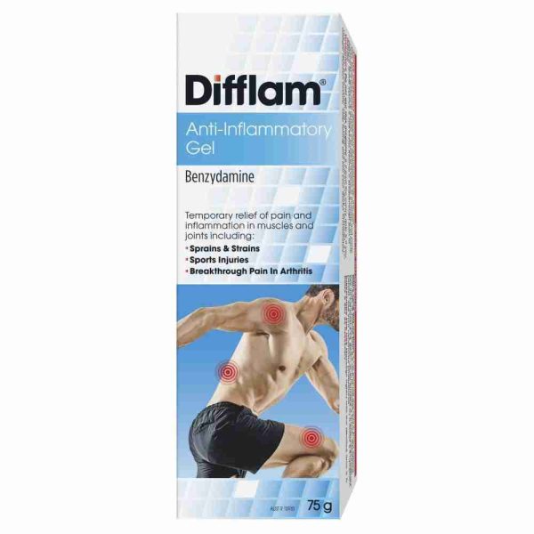 Difflam Anti - Inflammatory Gel 75G Temporary Relief Of Pain Muscles And Joints