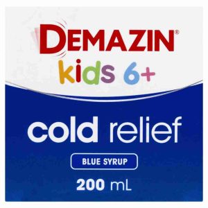 Demazin Kids 6+ Cold Relief Blue Syrup Peach & Vanilla Flavour 200ml - Image 5