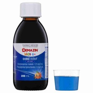 Demazin Kids 6+ Cold Relief Blue Syrup Peach & Vanilla Flavour 200ml - Image 6
