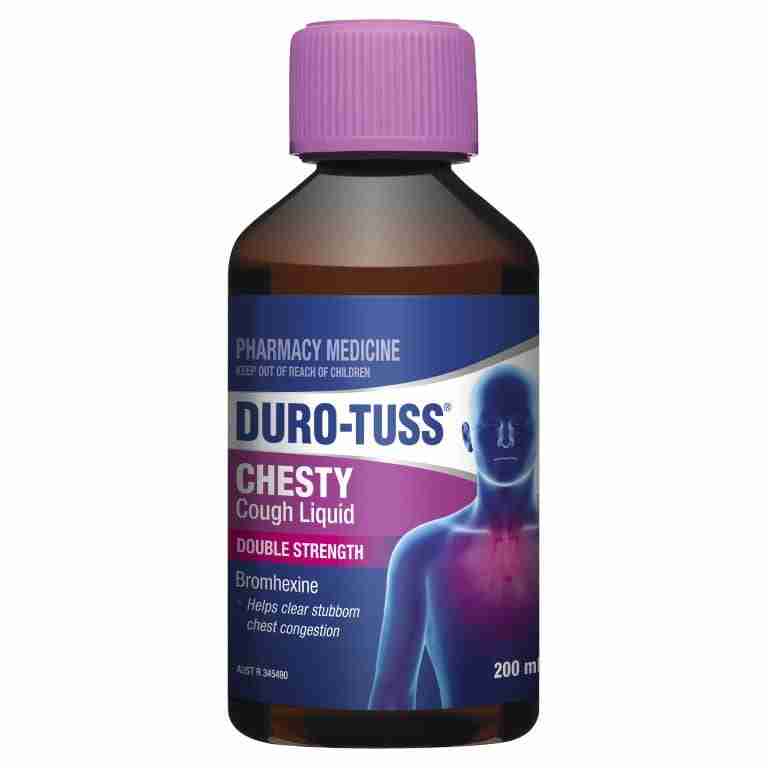 Duro – Tuss Chesty Cough Liquid Double Strength 200ml