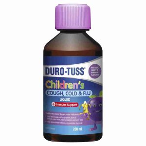 Duro - Tuss Children'S Cough, Cold & Flu Liquid + Immune Support 200ml