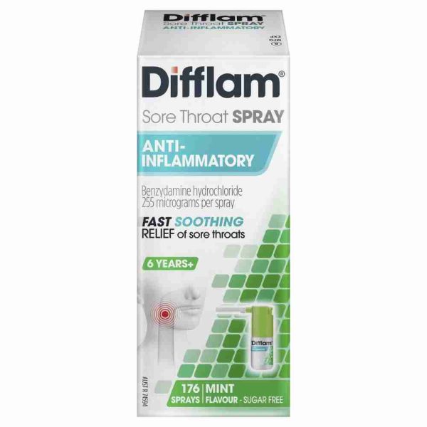 Difflam Sore Throat Spray 176 Sprays 30ml - Fresh Mint Anti - Inflammatory