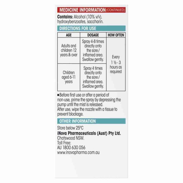 Difflam Sore Throat Spray 176 Sprays 30ml - Fresh Mint Anti - Inflammatory