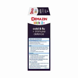 Demazin Kids 2+ Cold & Flu + Immune Defence Natural Berry Oral Liquid 200ml - Image 5
