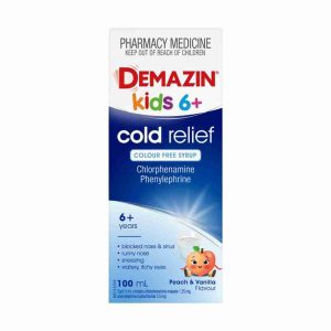 Demazin Kids 6+ Cold Relief Colour Free Syrup 100ml - Image 3