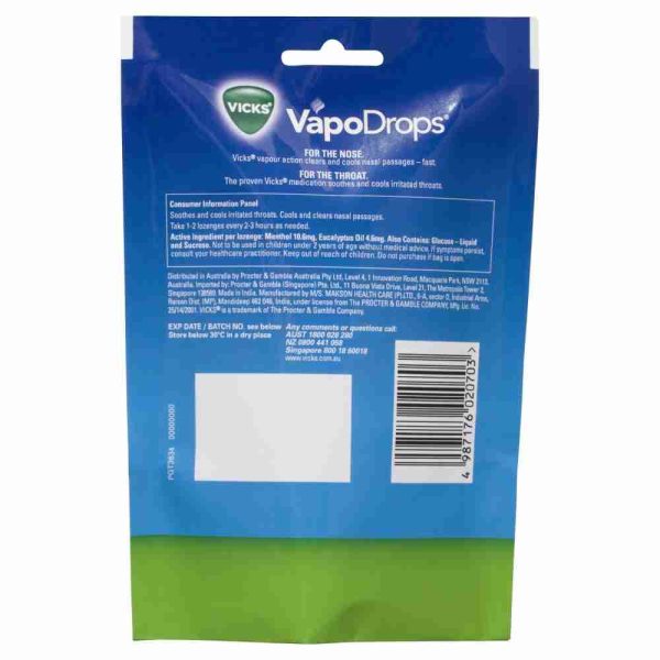 Vicks Vapodrops Original Menthol 42 Lozenges
