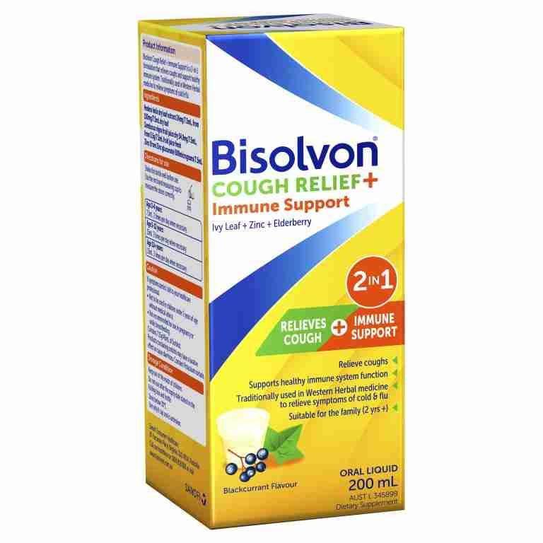 Bisolvon Cough Relief + Immune Support 200ml