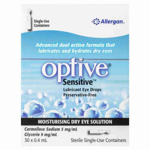 Optive® Sensitive Lubricant Eye Drops 30 x 0.4 mL