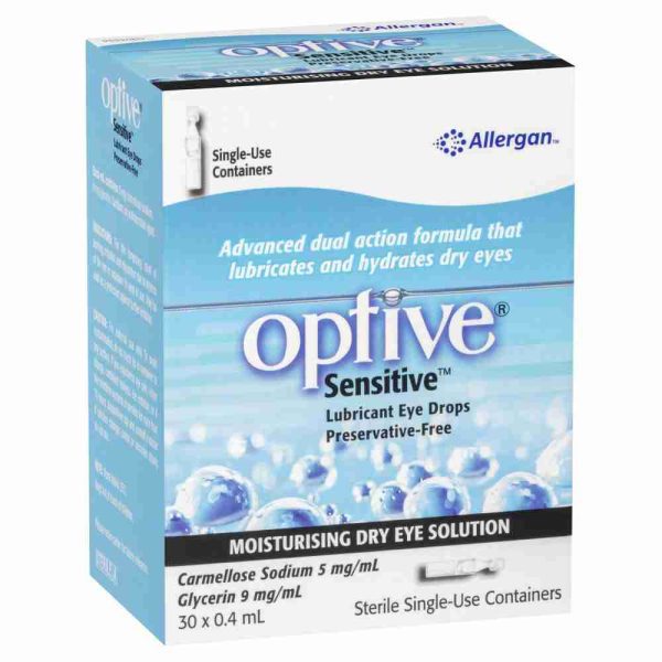 Optive® Sensitive Lubricant Eye Drops 30 x 0.4 mL