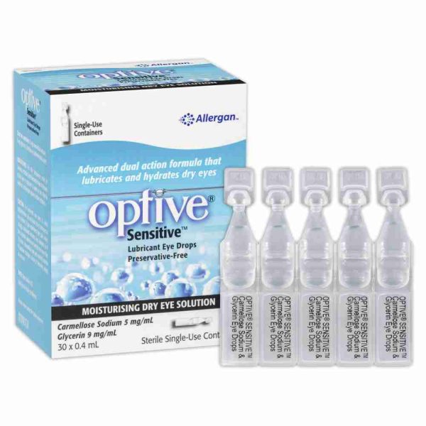 Optive® Sensitive Lubricant Eye Drops 30 x 0.4 mL