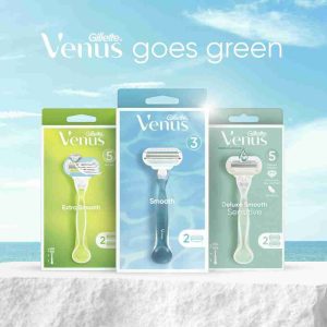 Gillette Venus Comfortglide Olay Sugarberry Women's Razor Blade Refills, with Flexible Soap Bars - 4 Count