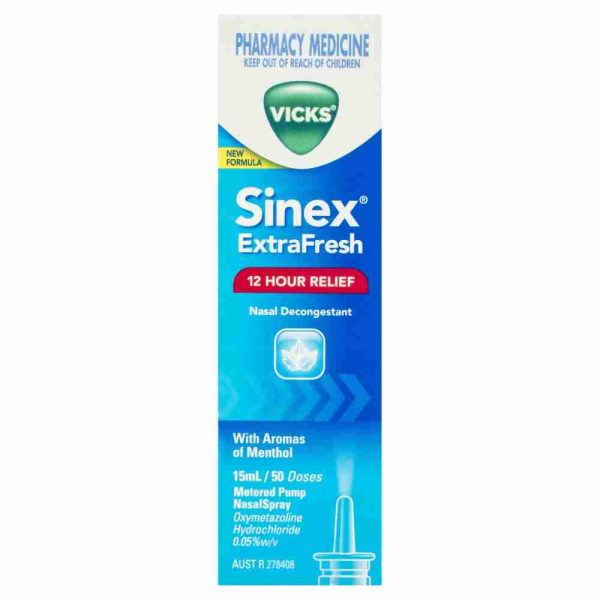 Vicks Sinex Extra Fresh Nasal Decongestant Nasal Spray 15ml
