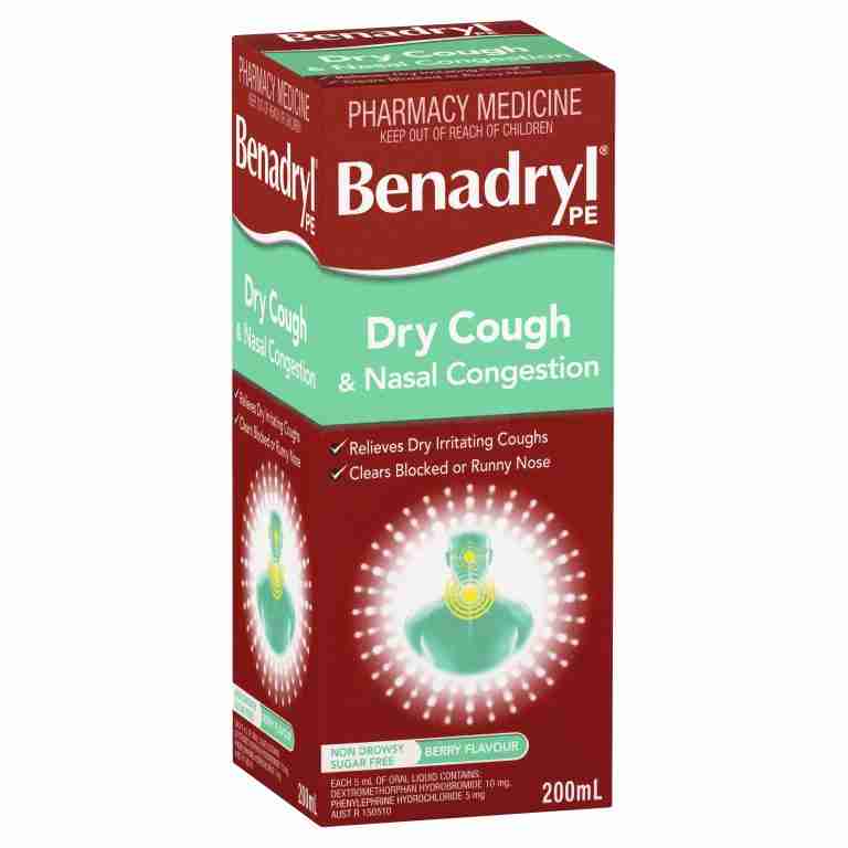 Benadryl Pe Dry Cough & Nasal Congestion 200ml
