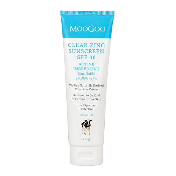 Moogoo Clear Zinc Sunscreen SPF 40 120G Austl 334457