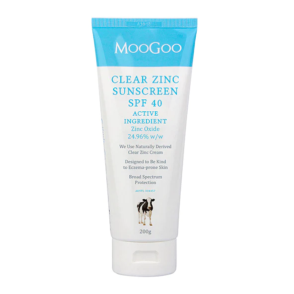 Moogoo Clear Zinc Sunscreen SPF 40 200G Austl 334458