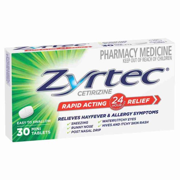 Zyrtec Rapid Acting Hayfever & Allergy Relief Antihistamine Mini Tablets