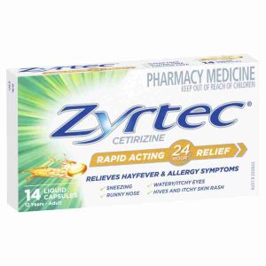 Zyrtec Rapid Acting Hayfever & Allergy Relief Antihistamine Liquid Capsules