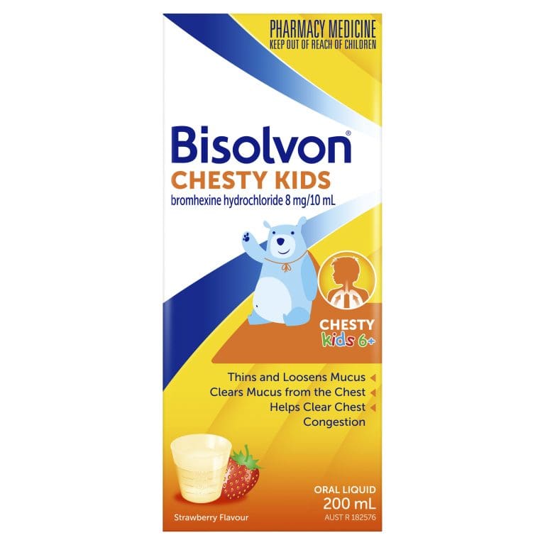 Bisolvon Chesty Kids 6+ Strawberry Flavour Oral Liquid 200ml