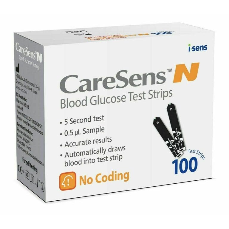 Caresens N Blood Glucose Test Strips 100 Pack