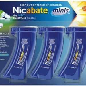 Nicabate Mini Lozenge Stop Smoking Nicotine 4mg Extra Strength Mint 60 Pack