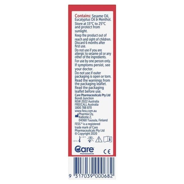 3* Fess Dry Nose Oil Nasal Spray 10ml