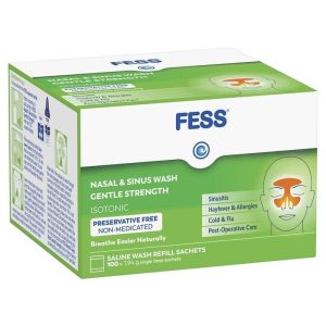 Fess Sinu Cleanse Gentle Nasal And Sinus Wash Sachets 100 Refills