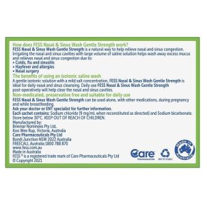 3* Fess Sinu Cleanse Gentle Nasal And Sinus Wash Sachets 100 Refills - Image 4
