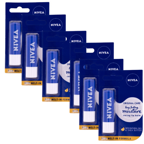 6* Nivea Essential Care Lip Balm 4.8G