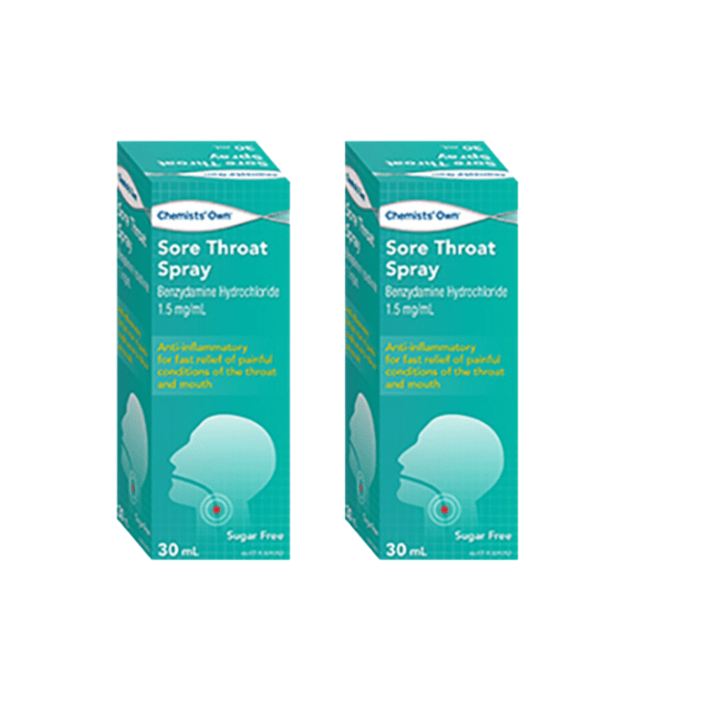 2* Chemists’ Own Sore Throat Spray Anti – Inflammatory For Throat & Mouth 30ml