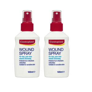 2* Elastoplast Wound Spray Fast Pain - Free Wound Cleansing Sensitive Skin 100ml