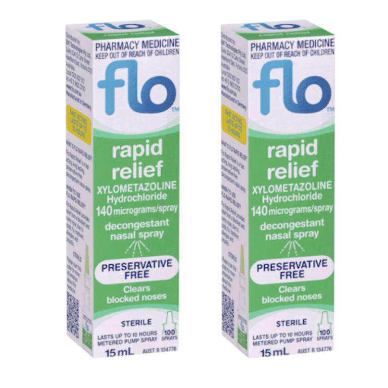 2*Flo Rapid Relief Decongestant Nasal Spray – Clear Blocked Or Runny Nose 15ml