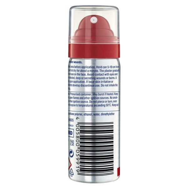 2* Elastoplast First Aid Spray Plaster Waterproof Seals The Wound 40ml