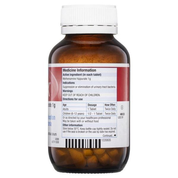 2* Hiprex Antibacterial Suppress & Eliminate Urinary Tract Bacteria 100 Tablets
