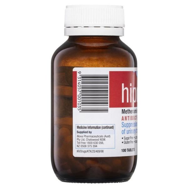 2* Hiprex Antibacterial Suppress & Eliminate Urinary Tract Bacteria 100 Tablets