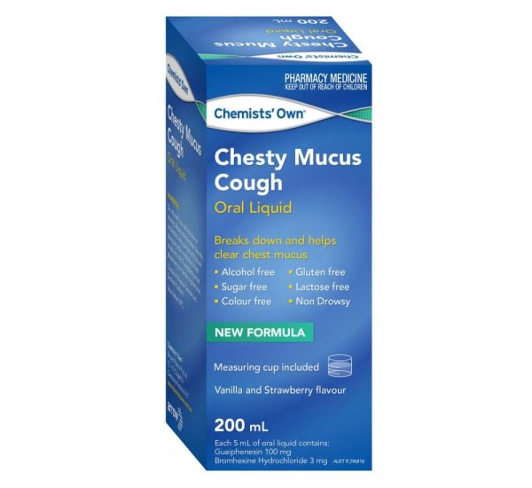 Chemists' Own Chesty Mucus Cough Oral Liquid Helps Clear Chest Mucus 200ml