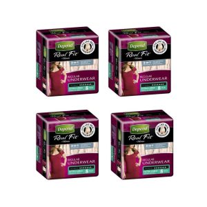 4* Depend Women Real Fit Underwear Extra Large Discreet Breathable 8