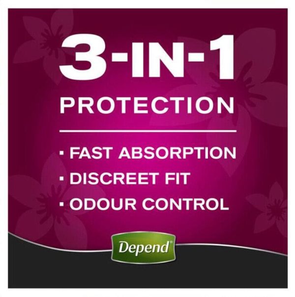 4* Depend Women Real Fit Underwear Extra Large Discreet Breathable 8
