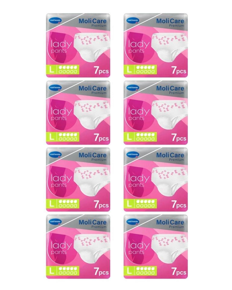 8* Molicare Premium Lady Pants 5 Drops Large Light To Moderate 7 Packs