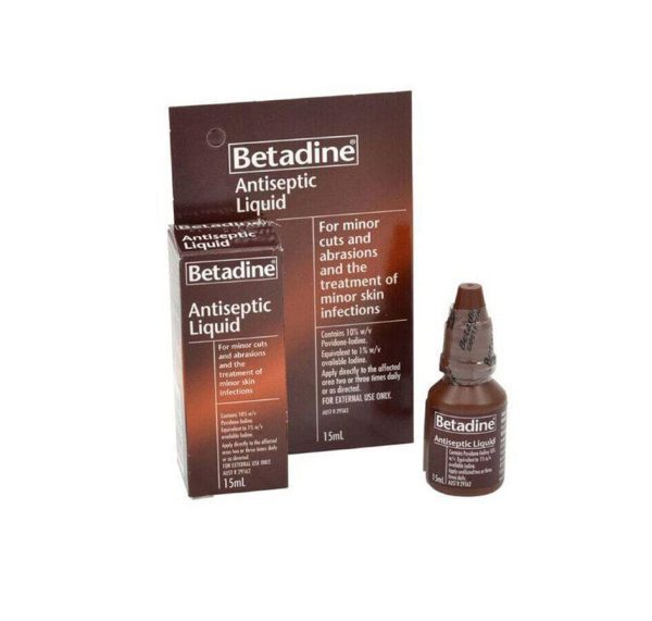 Betadine Antiseptic Topical Solution For Minor Abrasions & Skin Infection 15ml